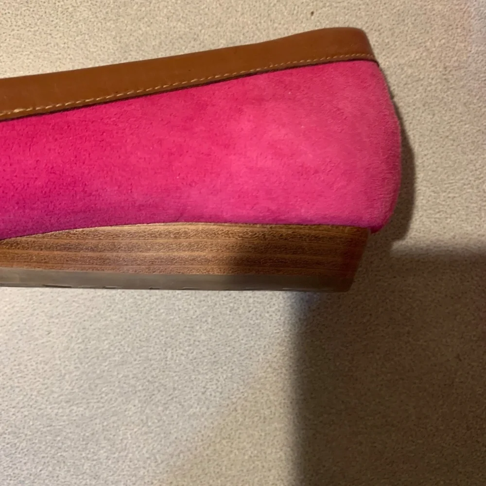 Anne Klein Pink Suede Leather Loafers sz 8.5 M